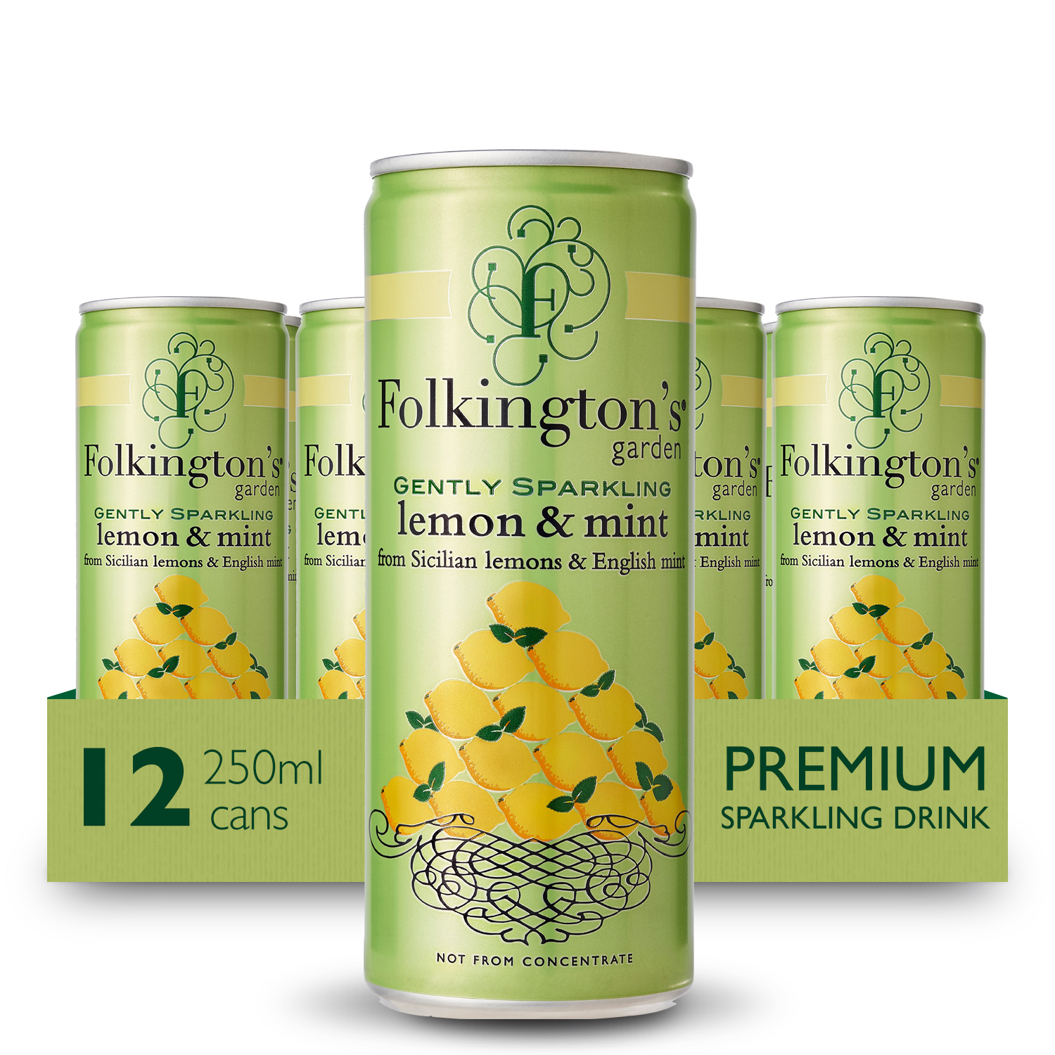 Folkingtons Garden Lemon & Mint Presse (12 x 250ml cans)